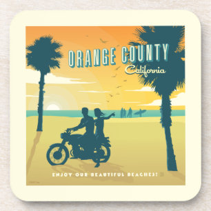Dessous-de-verre Plages du comté d'Orange, Californie