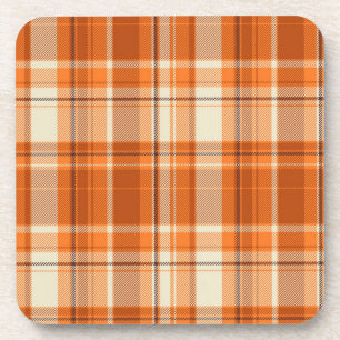Dessous-de-verre Plaid orange