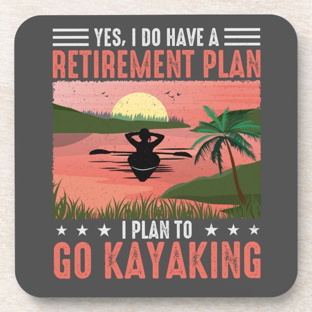 Dessous-de-verre Plan de retraite Kayak (Devant)