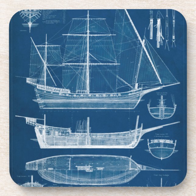 Dessous-de-verre Plan d'expédition antique I (Devant)