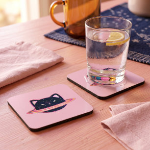 Dessous-de-verre Planche de boisson Planet Cat
