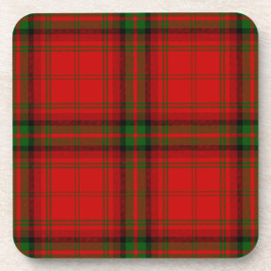 Dessous-de-verre Plaque rouge vert tartan MacDougall