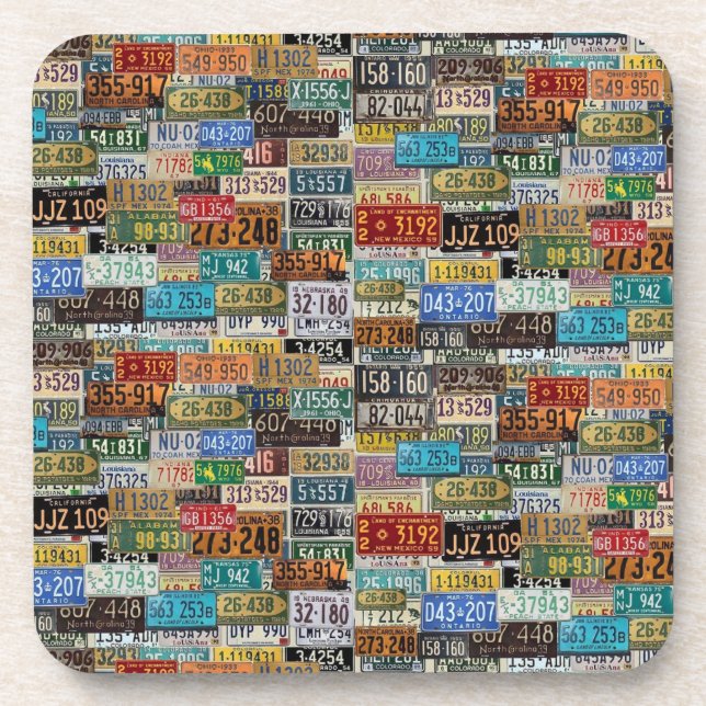 Dessous-de-verre Plaques de licence vintages (Devant)