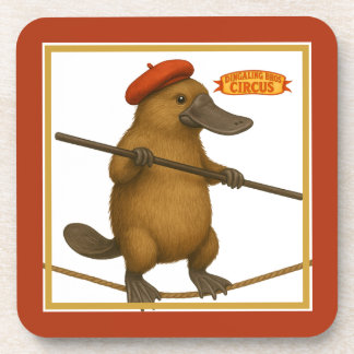 Dessous-de-verre Platypus on a tightrope
