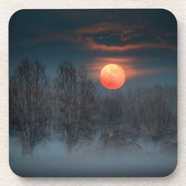 Dessous-de-verre Pleine lune | Novembre à Scalenghe, Italie (Devant)