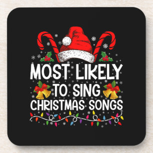 Dessous-de-verre Plus susceptible de chanter des chants de Noël