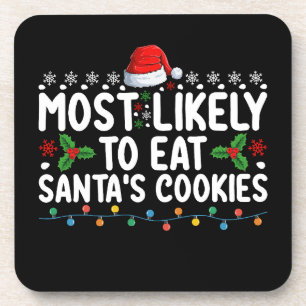 Dessous-de-verre Plus susceptible de manger les biscuits de Noël du