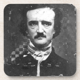 Dessous-de-verre Poe Grunge noir et blanc
