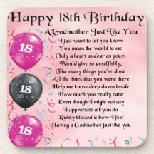 Poème de marraine - 18ème anniversaire