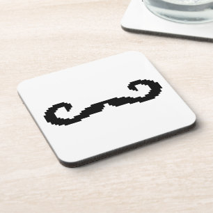 Dessous-de-verre Poignée de 8 bits Pixel Moustache