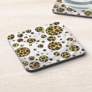 Dessous-de-verre Pointe Leopard Brown et Jaune