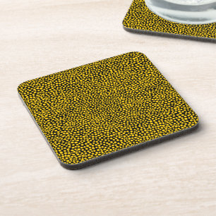 Dessous-de-verre Points aléatoires - Ambre sur noir