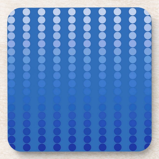 Dessous-de-verre Points satinés - tons bleu acier (Devant)