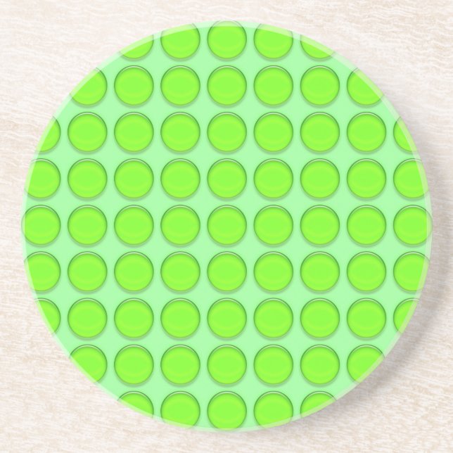 Dessous de verre - Points verts sur Arrière - plan (Devant)