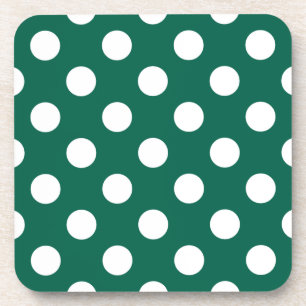 Dessous-de-verre Pois blancs sur vert sauge