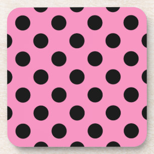 Dessous-de-verre Pois noirs en rose