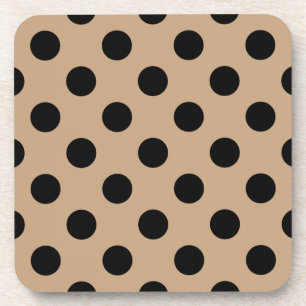 Dessous-de-verre Pois noirs sur beige