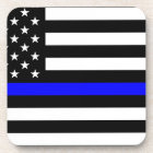 - Police à drapeau américain Ligne Bleue Mince