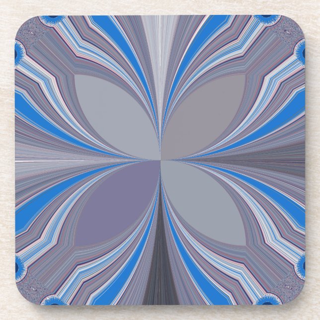 Dessous-de-verre Polka gris cendré bleu Pointe Texture Art Imprimer (Devant)