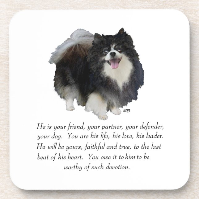 Dessous-de-verre Pomeranian Keepsaké Homme (Devant)
