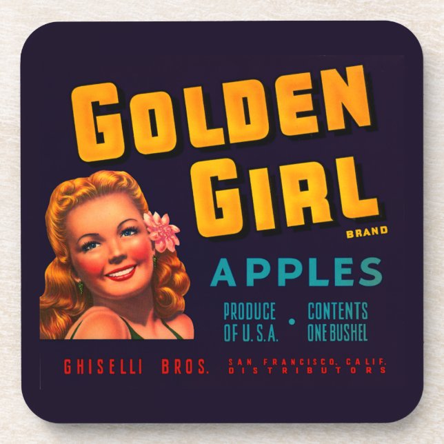 Dessous-de-verre Pommes de fille d'or (Devant)