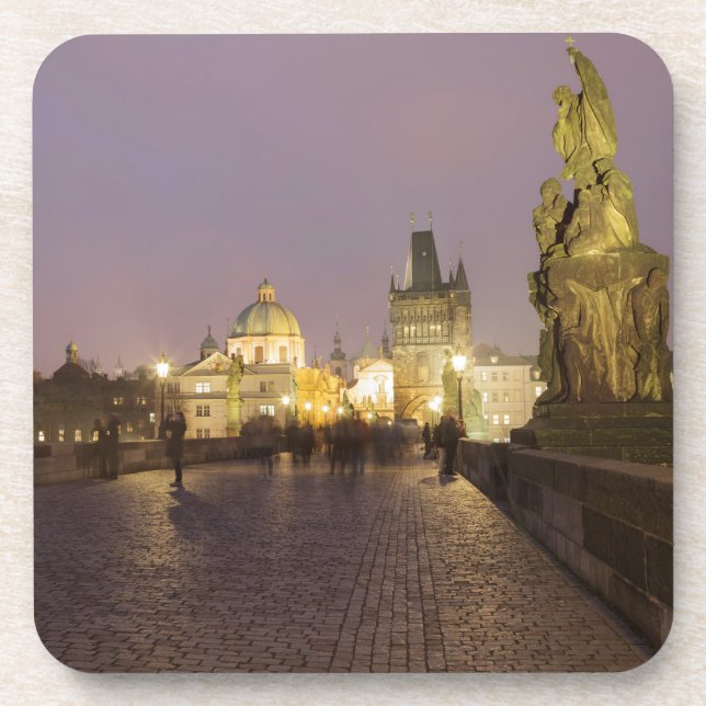 Dessous-de-verre Pont de Charles, photo de souvenir de Prague (Devant)