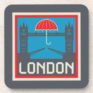 Dessous-de-verre Pont de Londres avec le parapluie