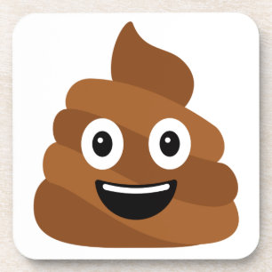 Dessous-de-verre Poop Emoji Beverage Coaster