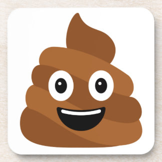 Dessous-de-verre Poop Emoji Beverage Coaster