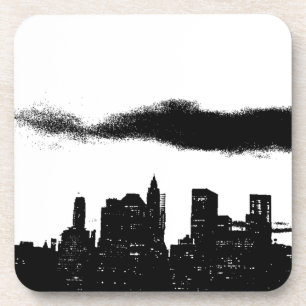 Dessous-de-verre Pop Art Black White New York City