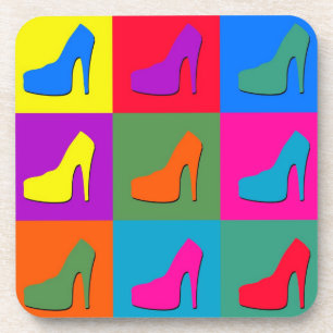 Dessous-de-verre pop art shoes