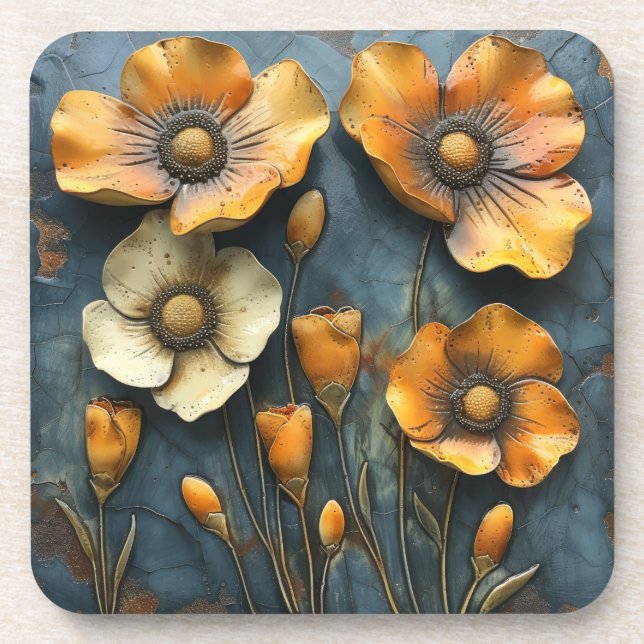 Dessous-de-verre Poppies botaniques de Californie (Devant)