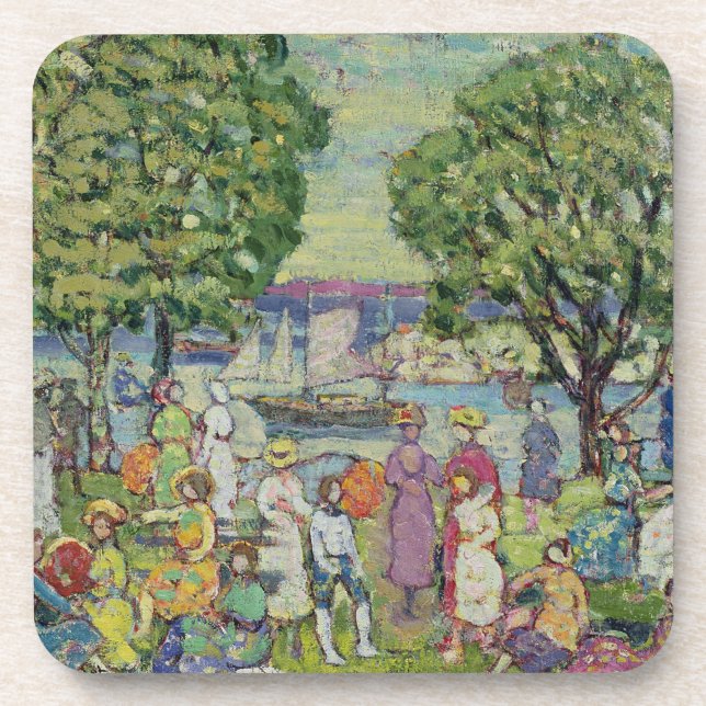 Dessous-de-verre Port de Gloucester (huile sur la toile) (Devant)
