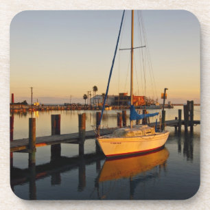 Dessous-de-verre Port de Rockport, Texas au coucher du soleil