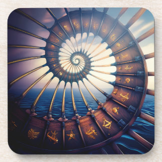 Dessous-de-verre Portail En Étoiles En Bois Sur L'Eau