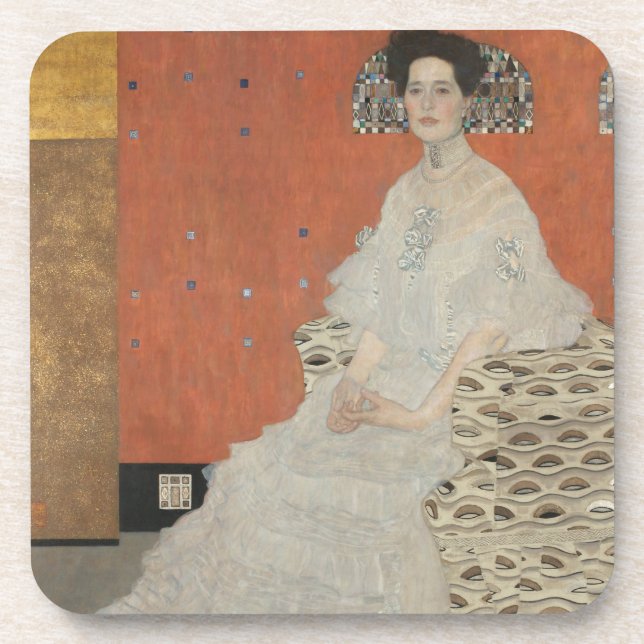 Dessous-de-verre Portrait de Fritza Riedler par Gustav Klimt (Devant)