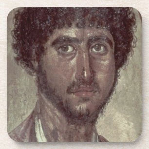 Dessous-de-verre Portrait d'un Grec, de Fayum, Romano-Égyptien,