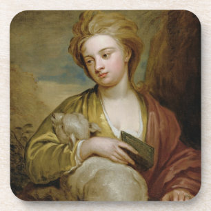 Dessous-de-verre Portrait d'une femme comme St Agnès,