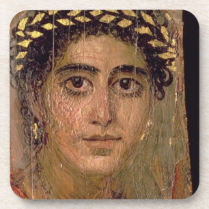Dessous-de-verre Portrait d'une femme, de Fayum, Romano-Égyptien,
