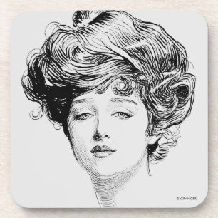 Dessous-de-verre Portrait d'une fille de Gibson, 1900