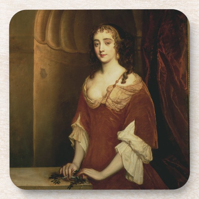 Dessous-de-verre Portrait probable de Nell Gwynne (1650-87), mistre (Devant)