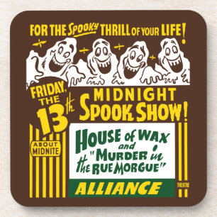 Dessous-de-verre Poster d'affiche vintage Spook Show - Ensemble de 