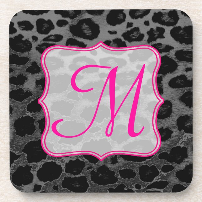 Dessous-de-verre Poster de animal Cheetah Monogramme Boire Dessous  (Devant)
