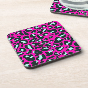 Dessous-de-verre Poster de animal de Cheetah Leopard rose moderne