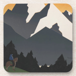 Dessous-de-verre Poster vintage Promouvoir Les Voyages Au Montana.