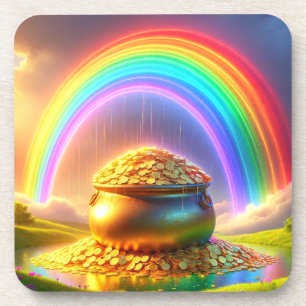 Dessous-de-verre Pot d'or par l'arc-en-ciel