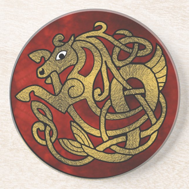 Dessous de verre potables de cheval de Viking (Devant)