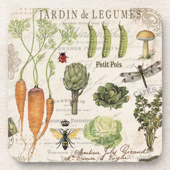 Dessous-de-verre potager vintage (Devant)