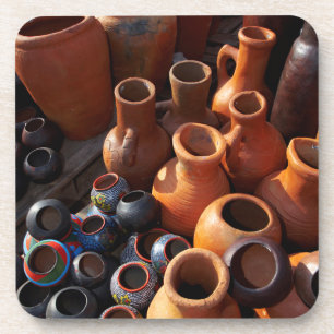 Dessous-de-verre Pots en argile, Hazyview, Mpumalanga, Afrique du S