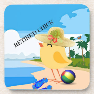 Dessous-de-verre POULET RETIRÉ : Chick à la plage